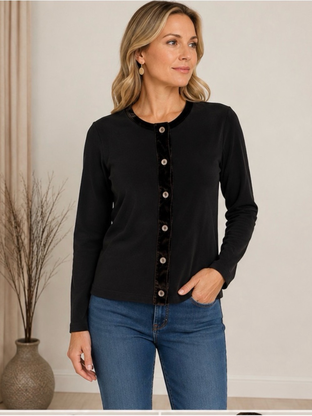 Also Known As BrawnButton-Front Long Sleeve Top S